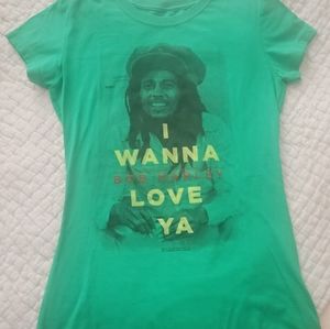 **New** Bob Marley, " I Wanna Love Ya"T-shirt, Zion Rootswear, NWOT, Wm Sz M
